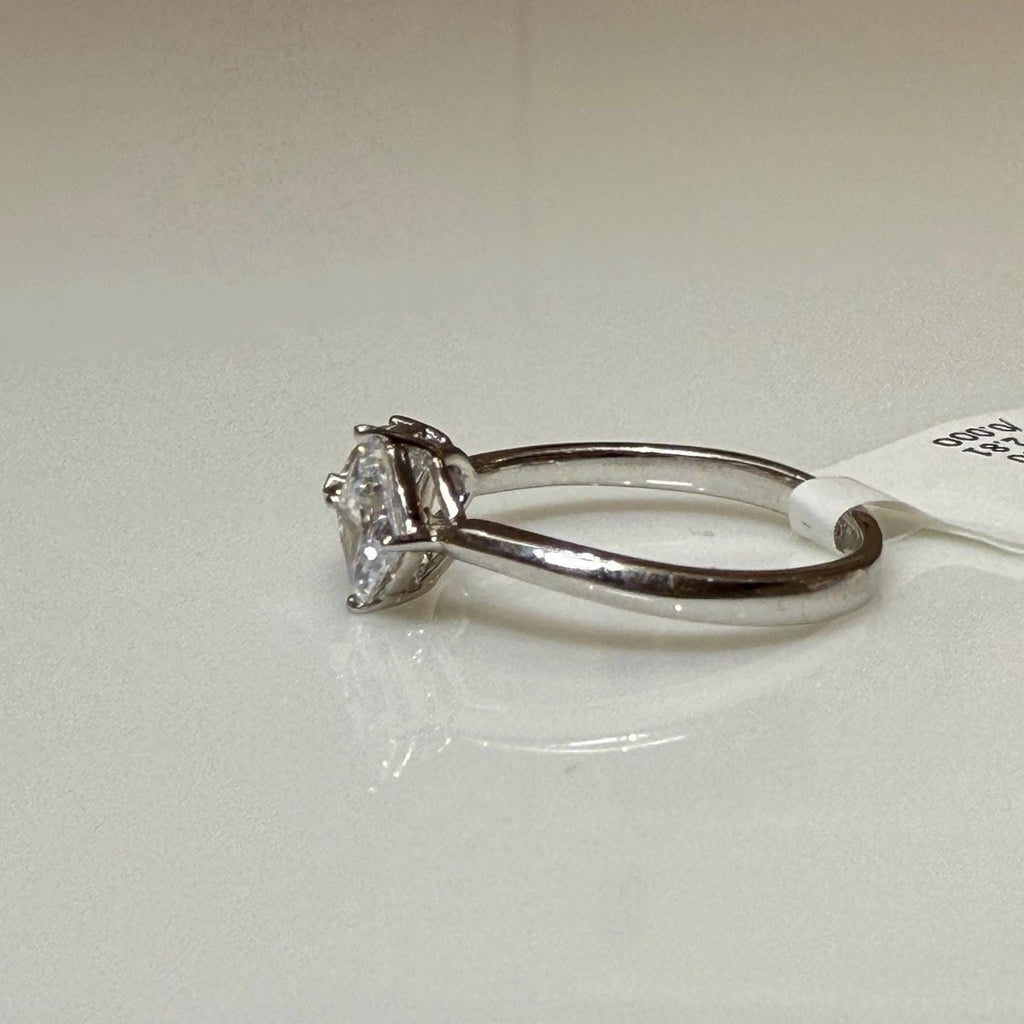 14k Gold Toi et Moi Ring: 2 Carat Lab Grown Pear & Princess Diamond