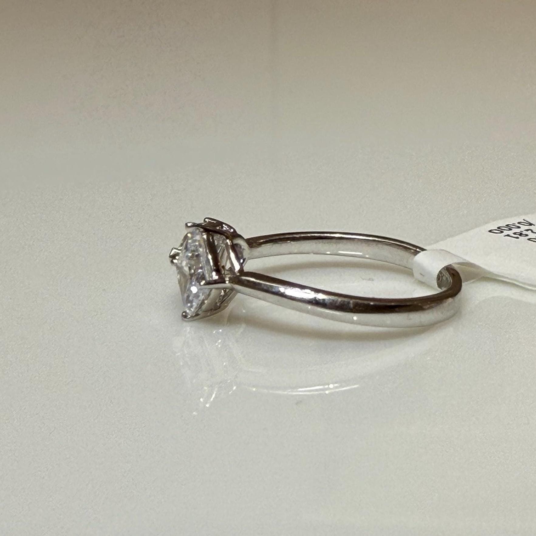 14k Gold Toi et Moi Ring: 2 Carat Lab Grown Pear & Princess Diamond