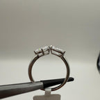 14k Gold Toi et Moi Ring: 2 Carat Lab Grown Pear & Princess Diamond