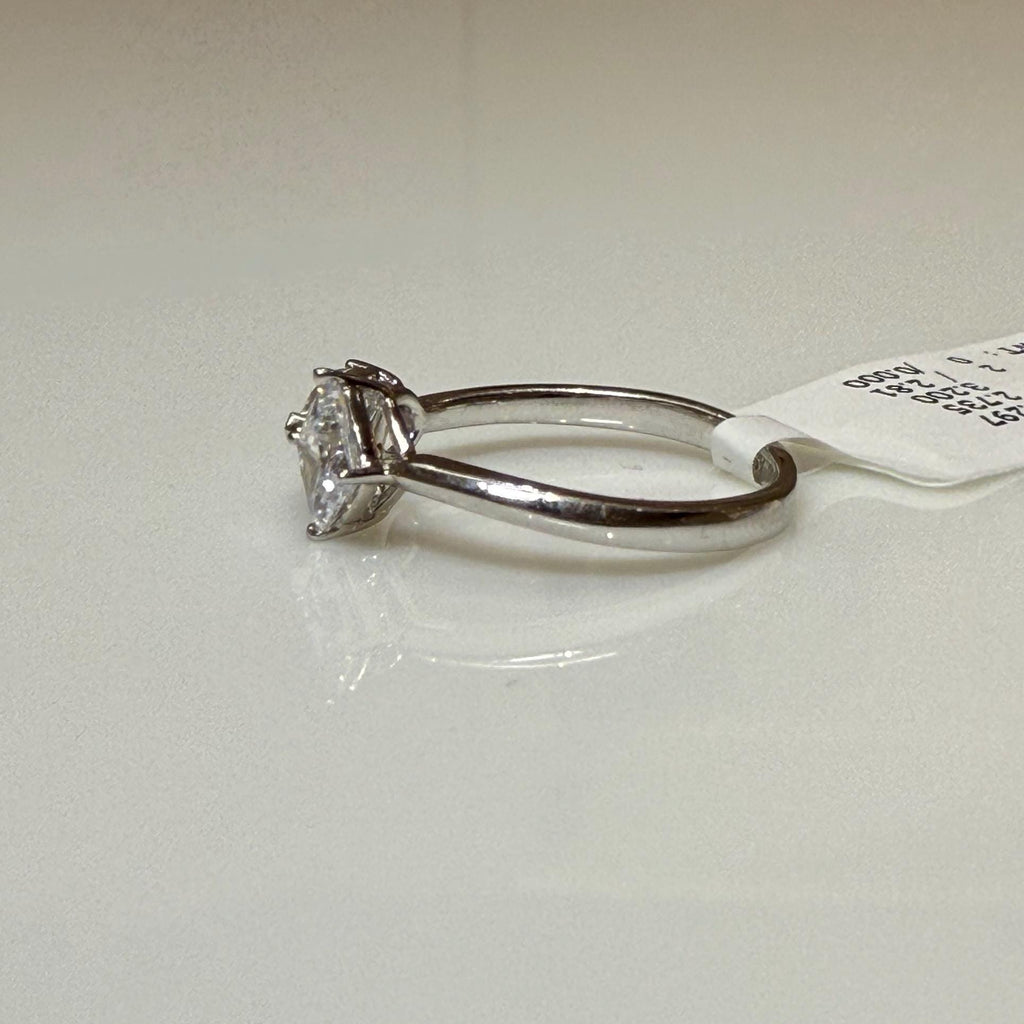 14k Gold Toi et Moi Ring: 2 Carat Lab Grown Pear & Princess Diamond