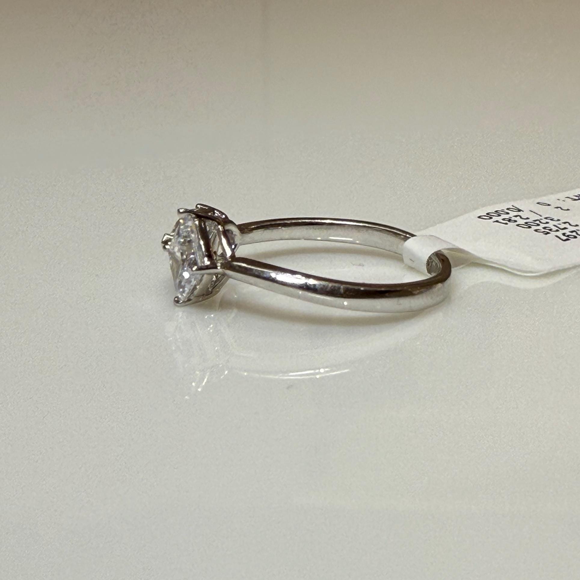 14k Gold Toi et Moi Ring: 2 Carat Lab Grown Pear & Princess Diamond