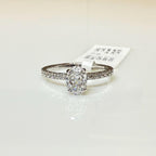 Oval Lab Diamond Engagement Ring: 14K Gold Wedding Band, IGI Certified