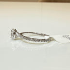 Oval Lab Diamond Engagement Ring: 14K Gold Wedding Band, IGI Certified