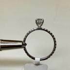 Oval Lab Diamond Engagement Ring: 14K Gold Wedding Band, IGI Certified