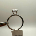 Elongated Cushion Lab Grown Diamond Ring | 14K Gold Hidden Halo Engagement Ring