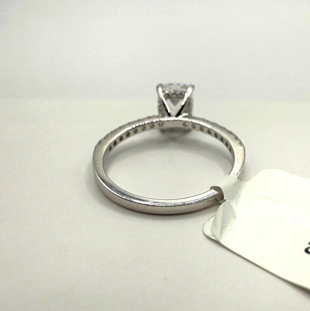 Elongated Cushion Lab Grown Diamond Ring | 14K Gold Hidden Halo Engagement Ring