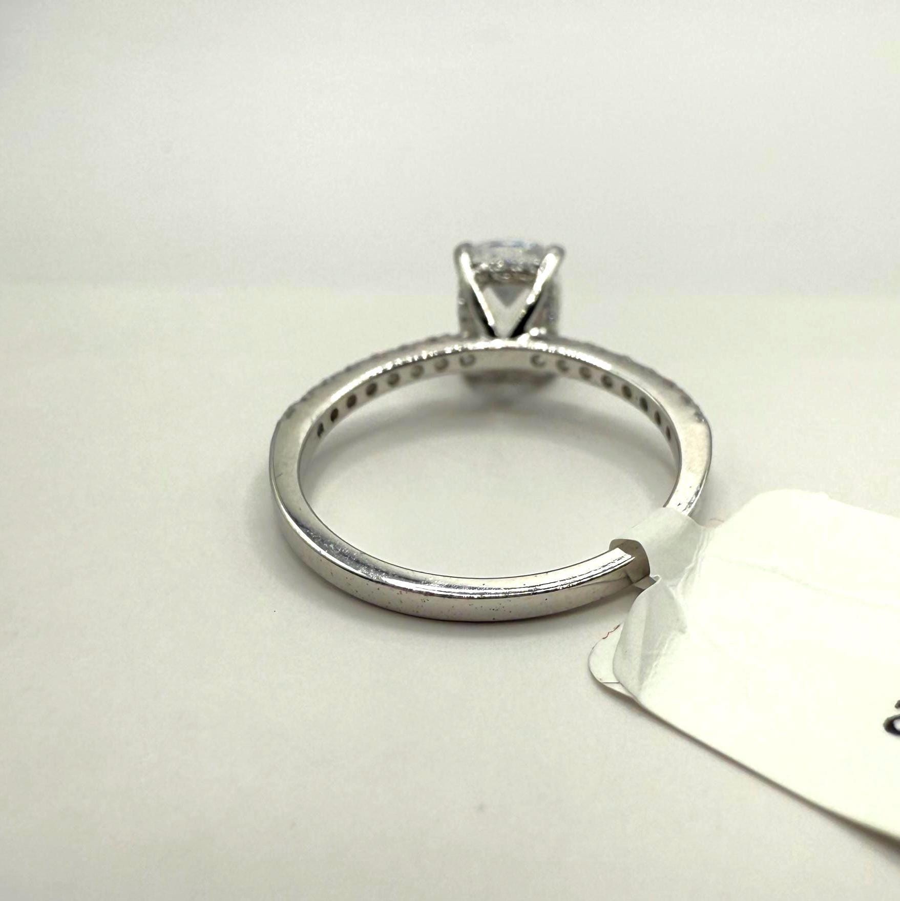 Elongated Cushion Lab Grown Diamond Ring | 14K Gold Hidden Halo Engagement Ring