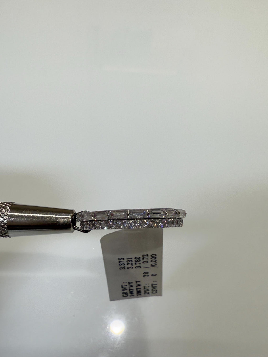 Lab Grown Diamond Wedding Band: 14K Gold Baguette & Round Half Eternity