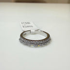 Lab Grown Diamond Wedding Band: 14K Gold Baguette & Round Half Eternity