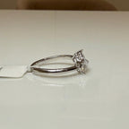 14k Gold Toi et Moi Ring: 2 Carat Lab Grown Pear & Princess Diamond