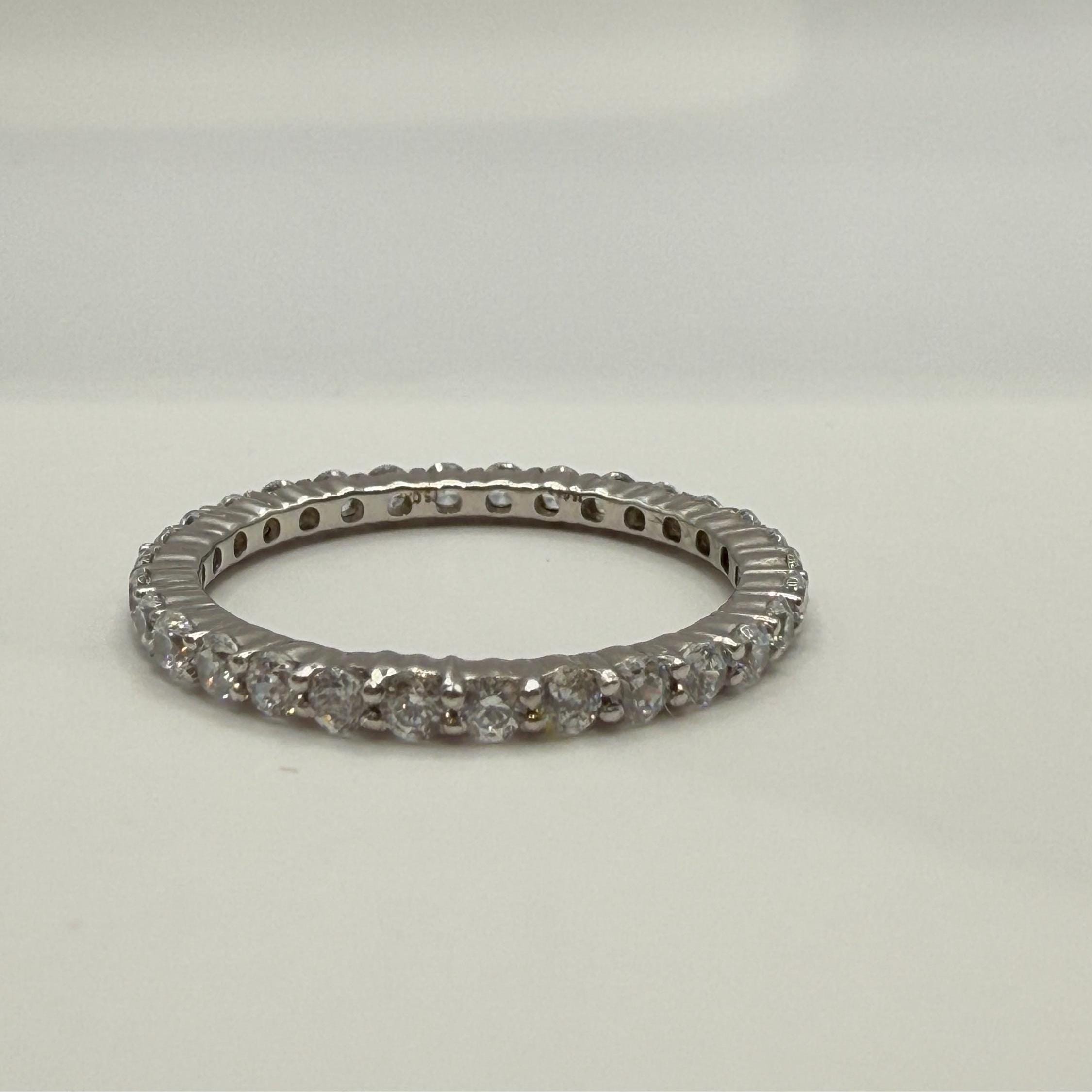Lab Grown Diamond Wedding Band: 14K Gold Full Eternity Ring