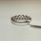 Oval Lab Grown Diamond Wedding Band: 14K Gold Bezel Set Stacking Ring