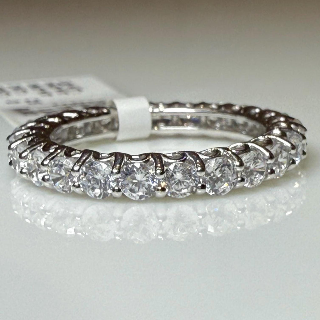Lab Grown Diamond Eternity Band: 14K Gold Wedding Ring, SGL Certified