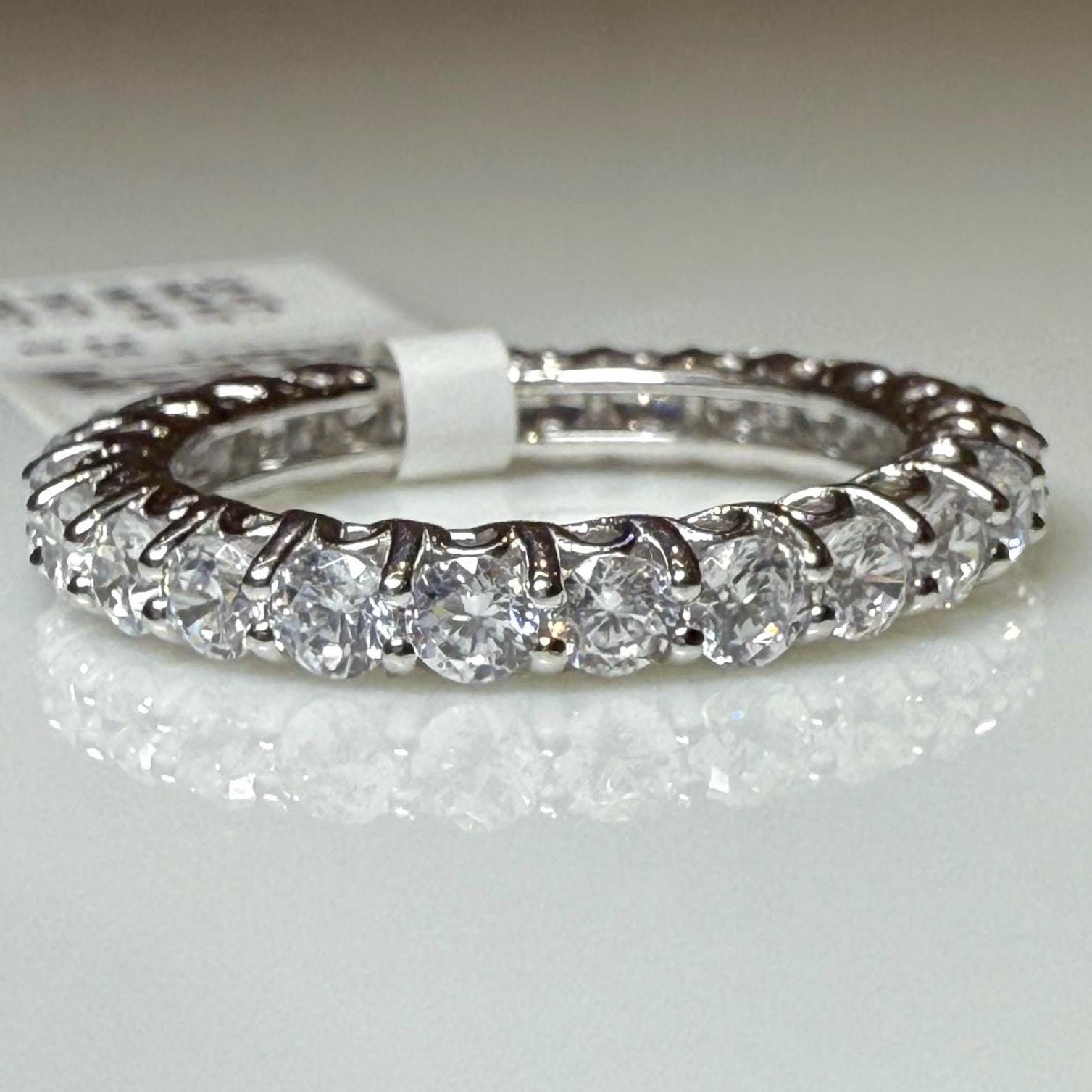Lab Grown Diamond Eternity Band: 14K Gold Wedding Ring, SGL Certified