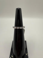 Emerald Cut Lab Grown Diamond Band: 14K Gold Half Eternity Ring