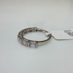 Emerald Cut Lab Grown Diamond Band: 14K Gold Half Eternity Ring