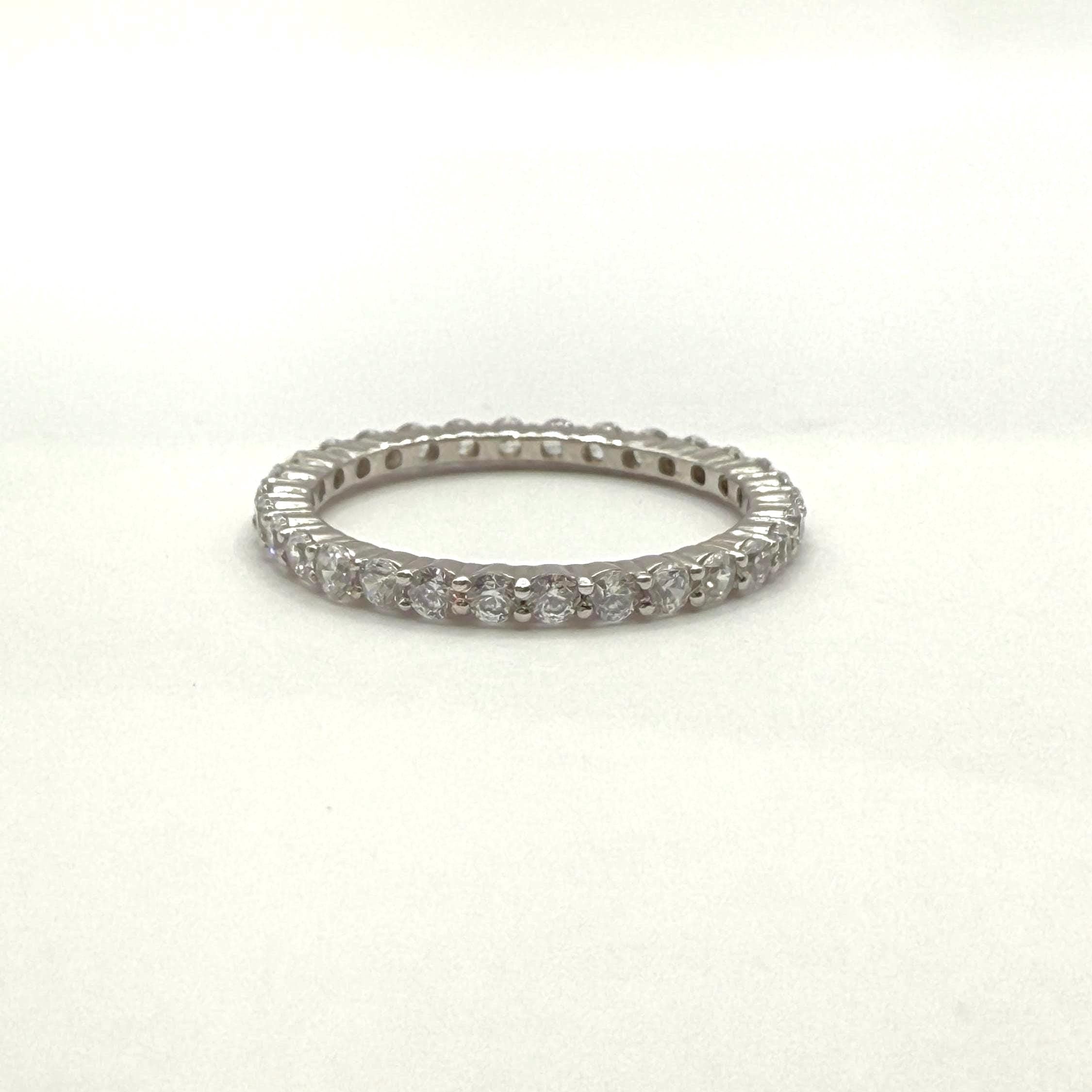 Lab Grown Diamond Wedding Band: 14K Gold Full Eternity Ring