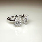 Lab Grown Diamond Toi et Moi Ring | 14K Gold Pear Cut Engagement Ring