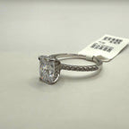Elongated Cushion Lab Grown Diamond Ring | 14K Gold Hidden Halo Engagement Ring