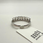 Oval Lab Grown Diamond Wedding Band: 14K Gold Half Eternity Anniversary Ring