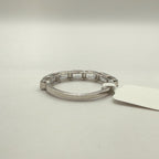 Emerald Cut Lab Grown Diamond Band: 14K Gold Half Eternity Ring