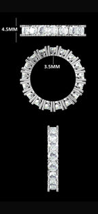 Lab Grown Diamond Wedding Band | 4.50MM Round Brilliant Cut Lab Grown Diamond Band | Eternity Ring | Certified Diamond Ring | Gift for Her