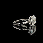 5CT Lab Grown Diamond Toi et Moi Ring: 14K Gold Heart & Emerald Cut