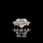 Heart Cut Lab Grown Diamond Engagement Ring: 14K Gold Bridal Jewelry