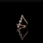 14K Gold Lab Grown Diamond Statement Ring: 25MM Spiral Design