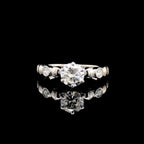 1.20 Ct Lab Grown Diamond Engagement Ring: 14K Gold Solitaire