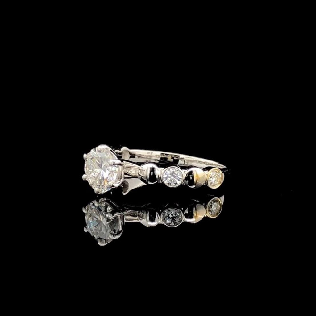 1.20 Ct Lab Grown Diamond Engagement Ring: 14K Gold Solitaire