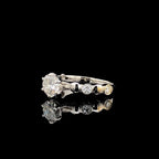 1.20 Ct Lab Grown Diamond Engagement Ring: 14K Gold Solitaire
