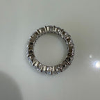 4CT Lab Grown Diamond Eternity Band: Round Cut Wedding Ring