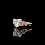 Heart Cut Lab Grown Diamond Engagement Ring: 14K Gold Bridal Jewelry