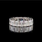 Lab Grown Diamond Eternity Band: 8ct Emerald Cut Wedding Ring