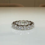 4CT Lab Grown Diamond Eternity Band: Round Cut Wedding Ring