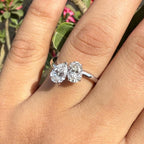 14K Gold Toi et Moi Ring | Pear & Oval Lab Grown Diamond Engagement Ring
