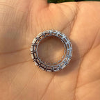 Lab Grown Diamond Eternity Band: 8ct Emerald Cut Wedding Ring