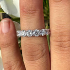 Lab Grown Diamond Wedding Band | 4.50MM Round Brilliant Cut Lab Grown Diamond Band | Eternity Ring | Certified Diamond Ring | Gift for Her