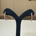 14K Gold Lab Grown Diamond Hoop Earrings | Sustainable Huggie Hoops