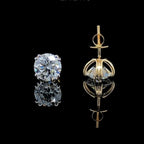 IGI Certified Lab Grown Diamond Stud Earrings | 14K Gold Solitaire
