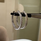 14K Gold Lab Grown Diamond Huggie Earrings: Sustainable Dangle Hoops