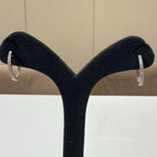 14K Gold Lab Grown Diamond Huggie Earrings: Sustainable Dangle Hoops