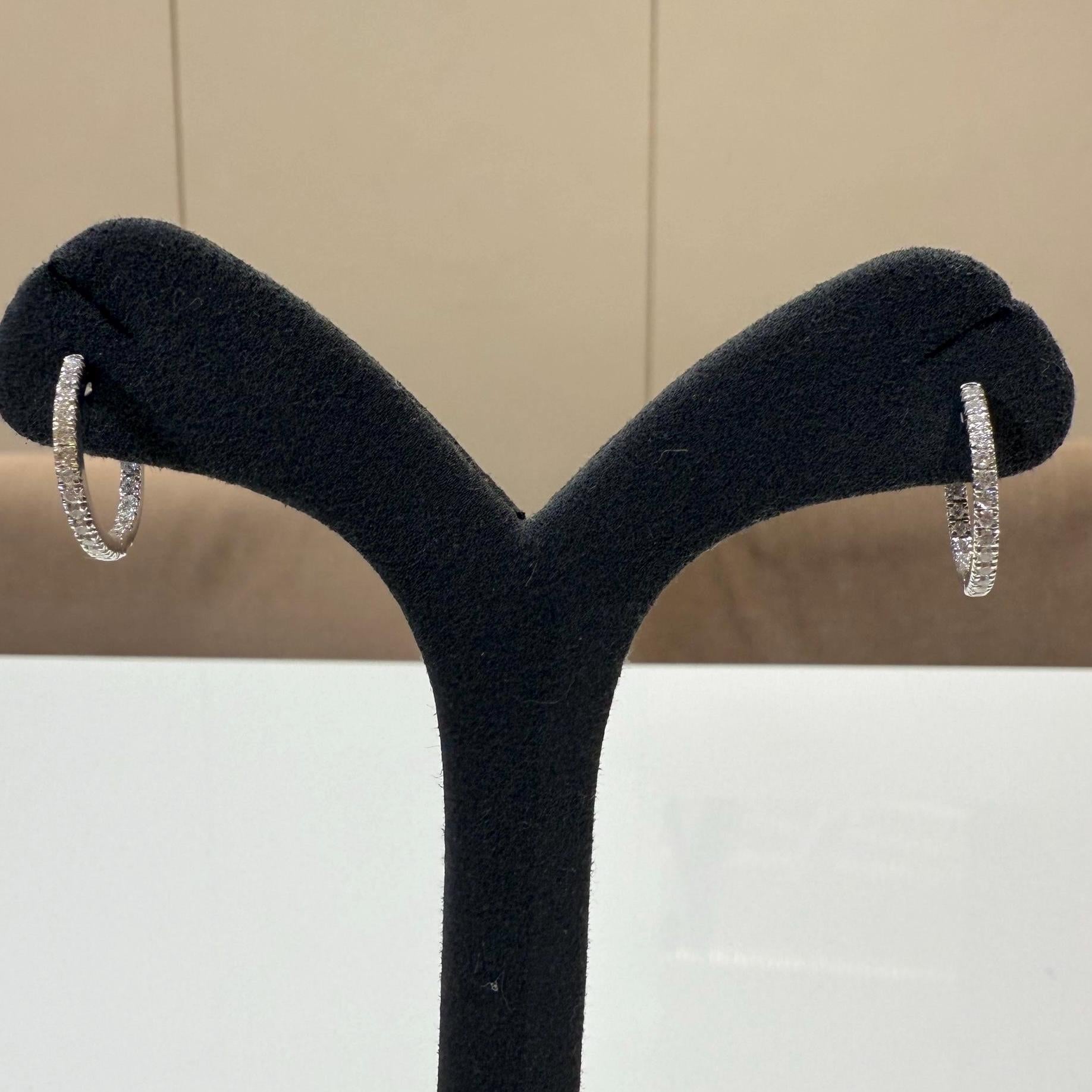 14K Gold Lab Grown Diamond Huggie Earrings: Sustainable Dangle Hoops