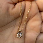 2.5 CT Lab Grown Diamond Solitaire Pendant: 14K Gold Box Chain Necklace