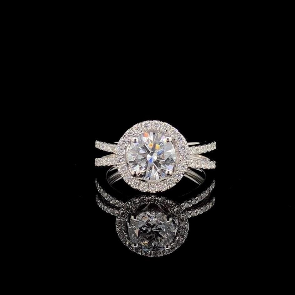 IGI Certified 2 Carat Lab Grown Diamond Engagement Ring - 14K Solid Gold