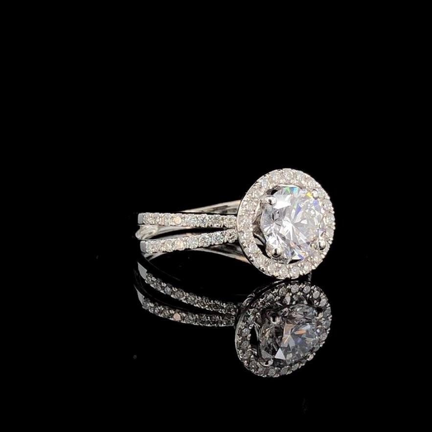 IGI Certified 2 Carat Lab Grown Diamond Engagement Ring - 14K Solid Gold
