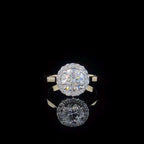 2.10CT Lab Grown Diamond Engagement Ring: 14K Gold Halo Bridal Jewelry, IGI Certified