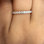 Lab Grown Diamond 14K Gold Eternity Wedding Band | Stacking Ring