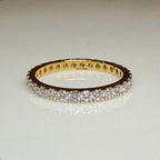 Lab Grown Diamond 14K Gold Eternity Wedding Band | Stacking Ring
